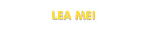 Der Vorname Lea Mei